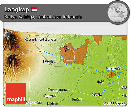 Physical 3D Map of Langkap