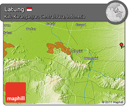 Physical 3D Map of Latung