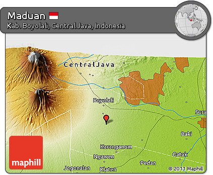Physical 3D Map of Maduan
