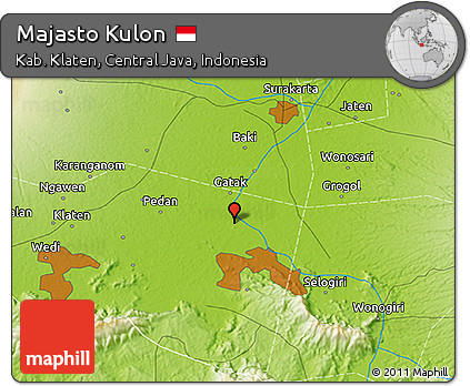Physical 3D Map of Majasto Kulon