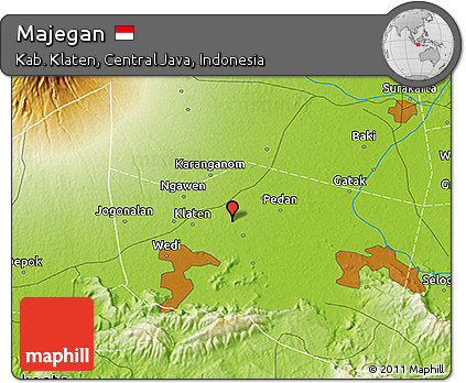 Physical 3D Map of Majegan