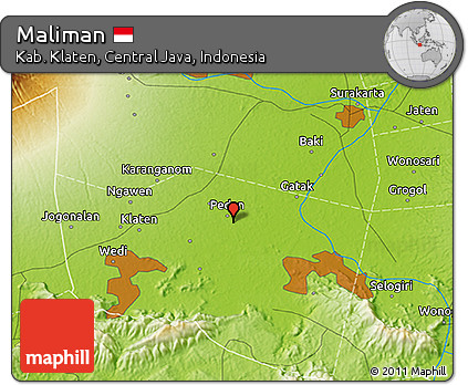 Physical 3D Map of Maliman