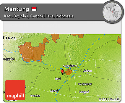Physical 3D Map of Mantung