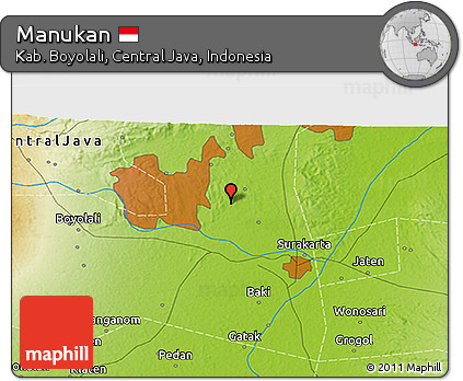 Physical 3D Map of Manukan