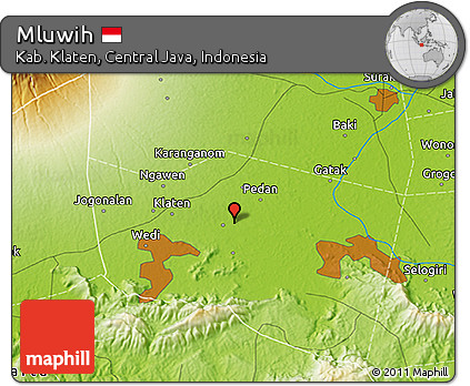 Physical 3D Map of Mluwih