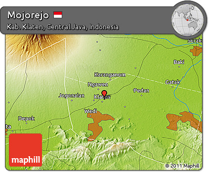 Physical 3D Map of Mojorejo