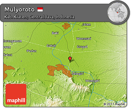 Physical 3D Map of Mulyoroto