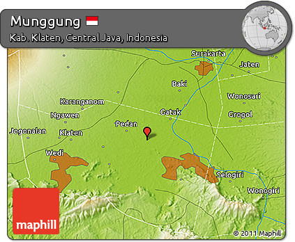 Physical 3D Map of Munggung