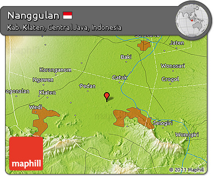 Physical 3D Map of Nanggulan