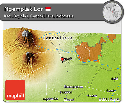 Physical 3D Map of Ngemplak Lor