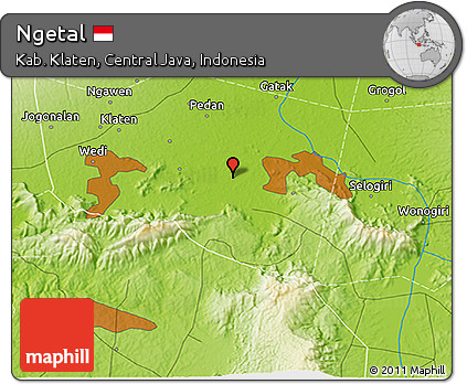 Physical 3D Map of Ngetal