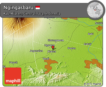 Physical 3D Map of Ngingasbaru
