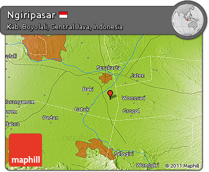 Physical 3D Map of Ngiripasar