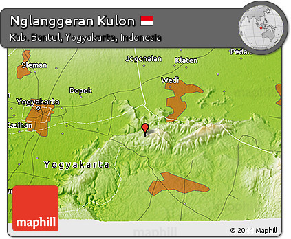 Physical 3D Map of Nglanggeran Kulon
