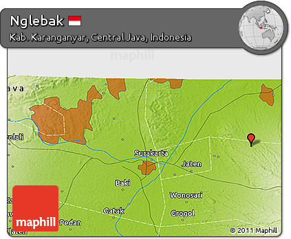 Physical 3D Map of Nglebak
