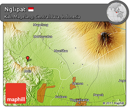 Physical 3D Map of Nglipat
