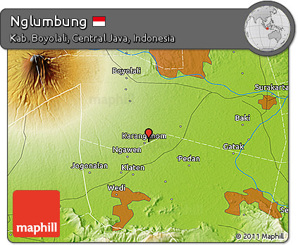 Physical 3D Map of Nglumbung