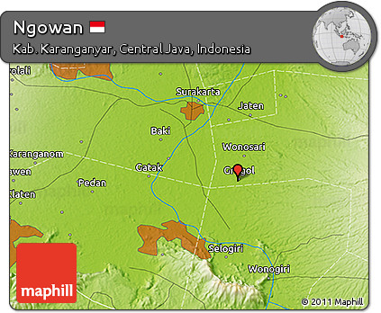 Physical 3D Map of Ngowan