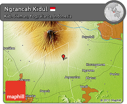 Physical 3D Map of Ngrancah Kidul