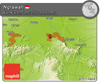 Physical 3D Map of Ngrawan