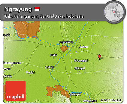 Physical 3D Map of Ngrayung