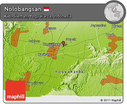 Physical 3D Map of Nolobangsan