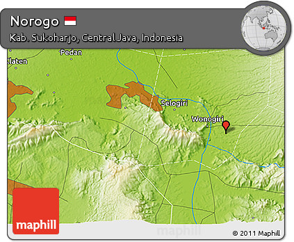 Physical 3D Map of Norogo