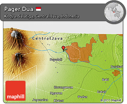 Physical 3D Map of Pager Dua