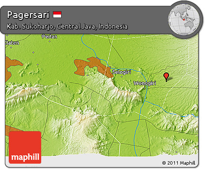 Physical 3D Map of Pagersari