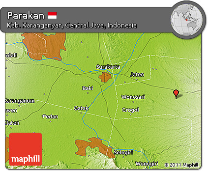 Physical 3D Map of Parakan