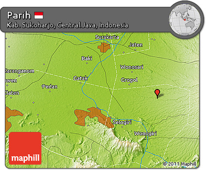 Physical 3D Map of Parih