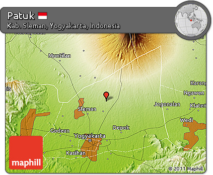 Physical 3D Map of Patuk