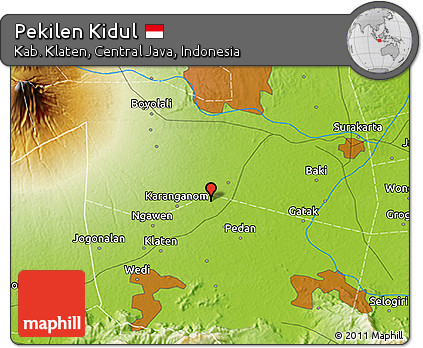 Physical 3D Map of Pekilen Kidul
