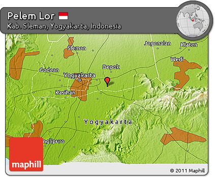 Physical 3D Map of Pelem Lor