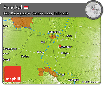 Physical 3D Map of Pengkol