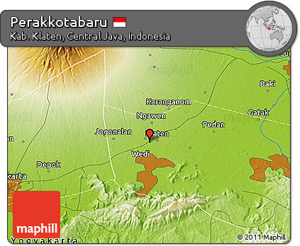 Physical 3D Map of Perakkotabaru