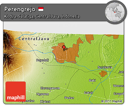 Physical 3D Map of Perengrejo