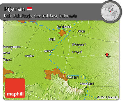 Physical 3D Map of Pijenan