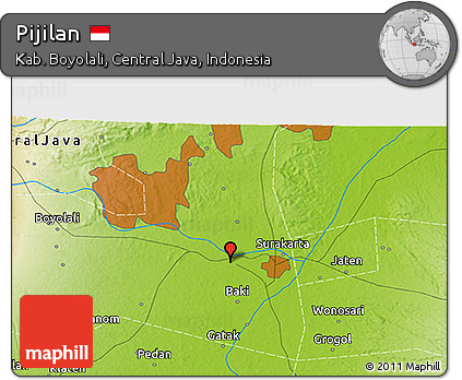 Physical 3D Map of Pijilan