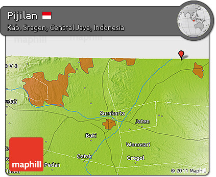 Physical 3D Map of Pijilan