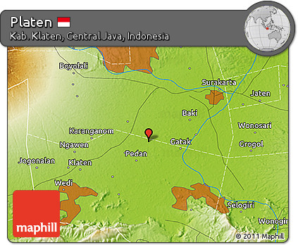Physical 3D Map of Platen