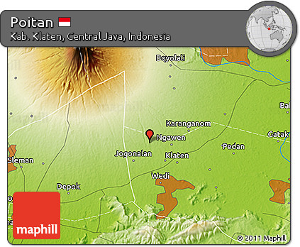 Physical 3D Map of Poitan