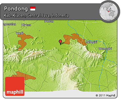 Physical 3D Map of Pondong