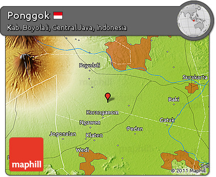 Physical 3D Map of Ponggok