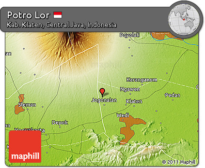 Physical 3D Map of Potro Lor