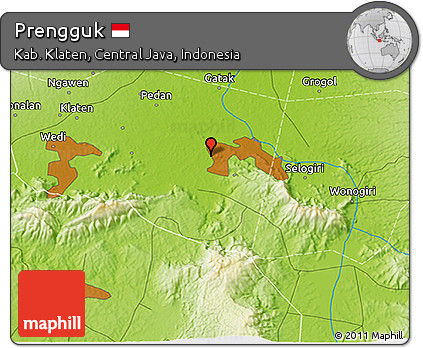 Physical 3D Map of Prengguk