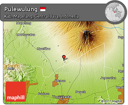 Physical 3D Map of Pulewulung