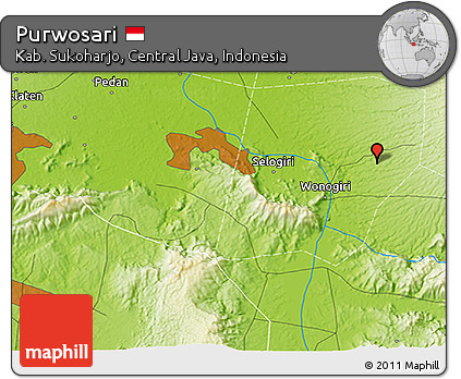 Physical 3D Map of Purwosari