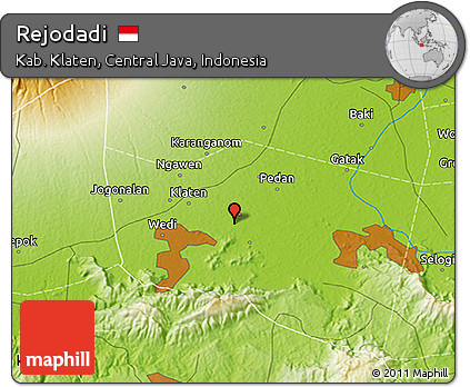 Physical 3D Map of Rejodadi