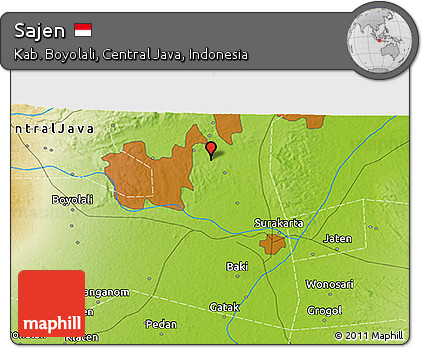 Physical 3D Map of Sajen